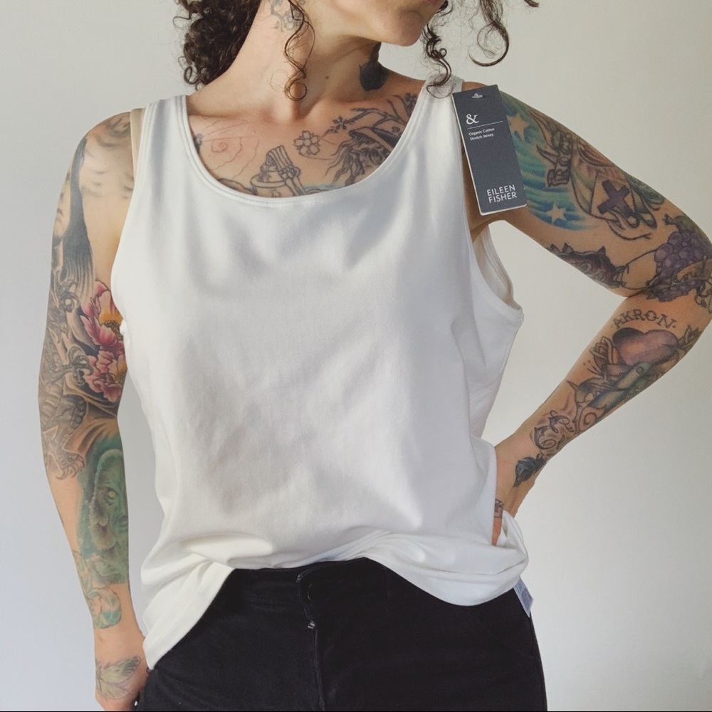 NWT EILEEN FISHER Organic Cotton Jersey Tank - Picture 1 of 7
